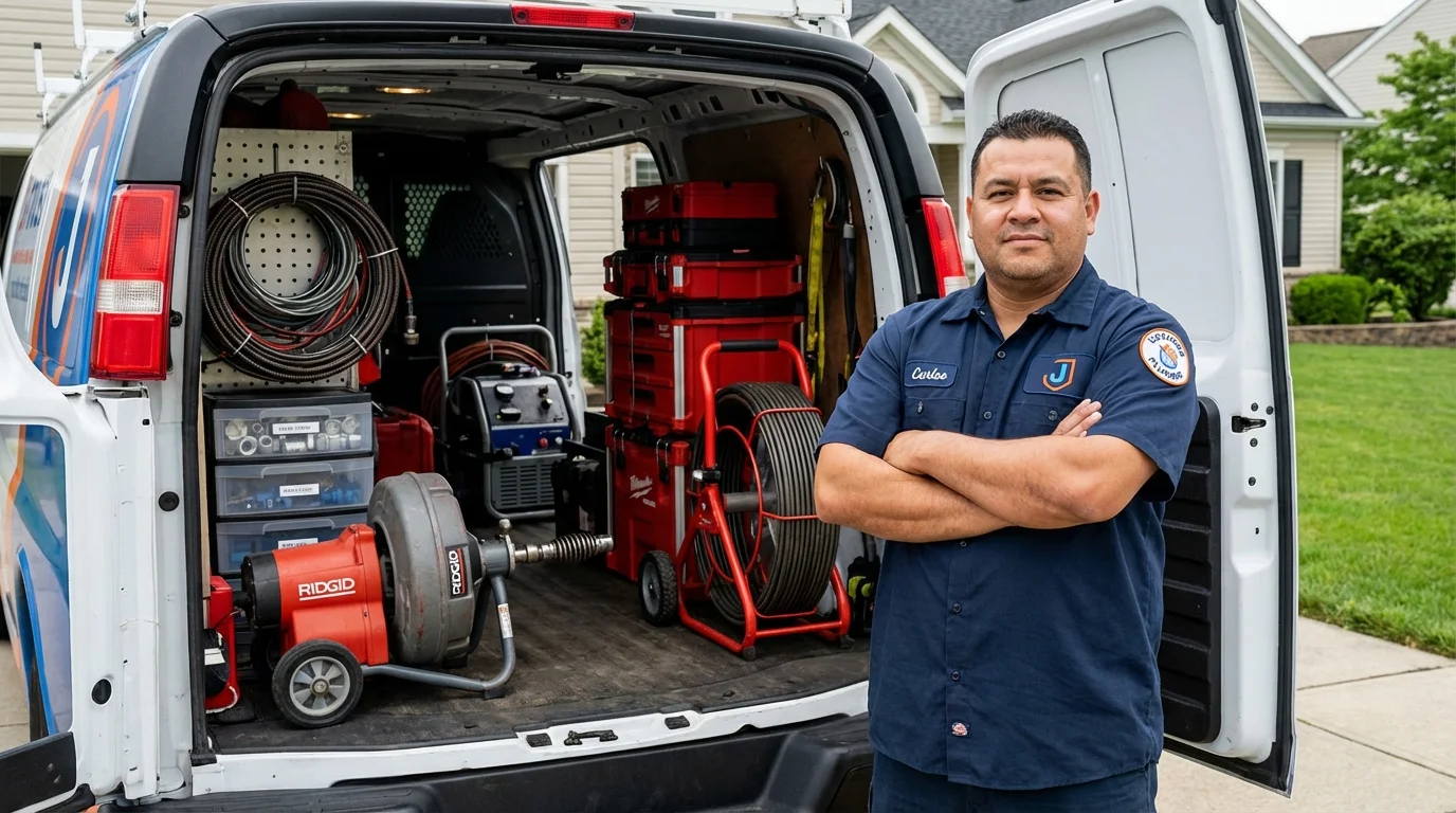Professional drain cleaning equipment and Johns Plumbing LLC plumber in Braselton
